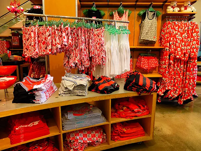 Coca-Cola Store em Las Vegas - Roupas