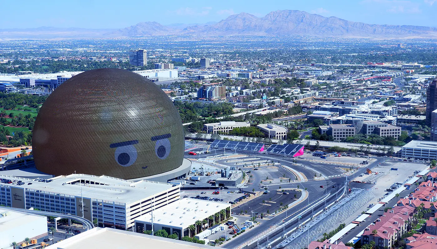 Ingressos para The Sphere em Las Vegas - Vista com montanhas